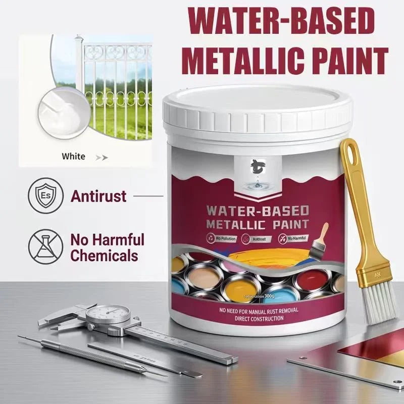 Purpose-Built Time- Rust Converter Metallic Paint – One coat stops