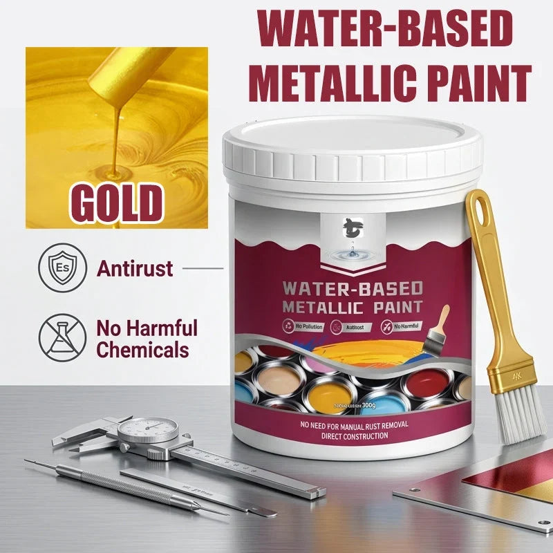 Purpose-Built Time- Rust Converter Metallic Paint – One coat stops