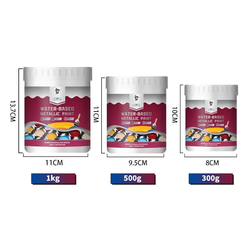 Purpose-Built Time- Rust Converter Metallic Paint – One coat stops