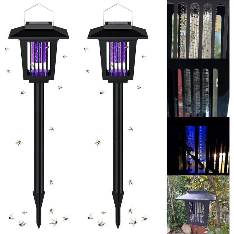 Outdoor-Ready Solar Mosquito Zapper – Yard Light for Garden Display