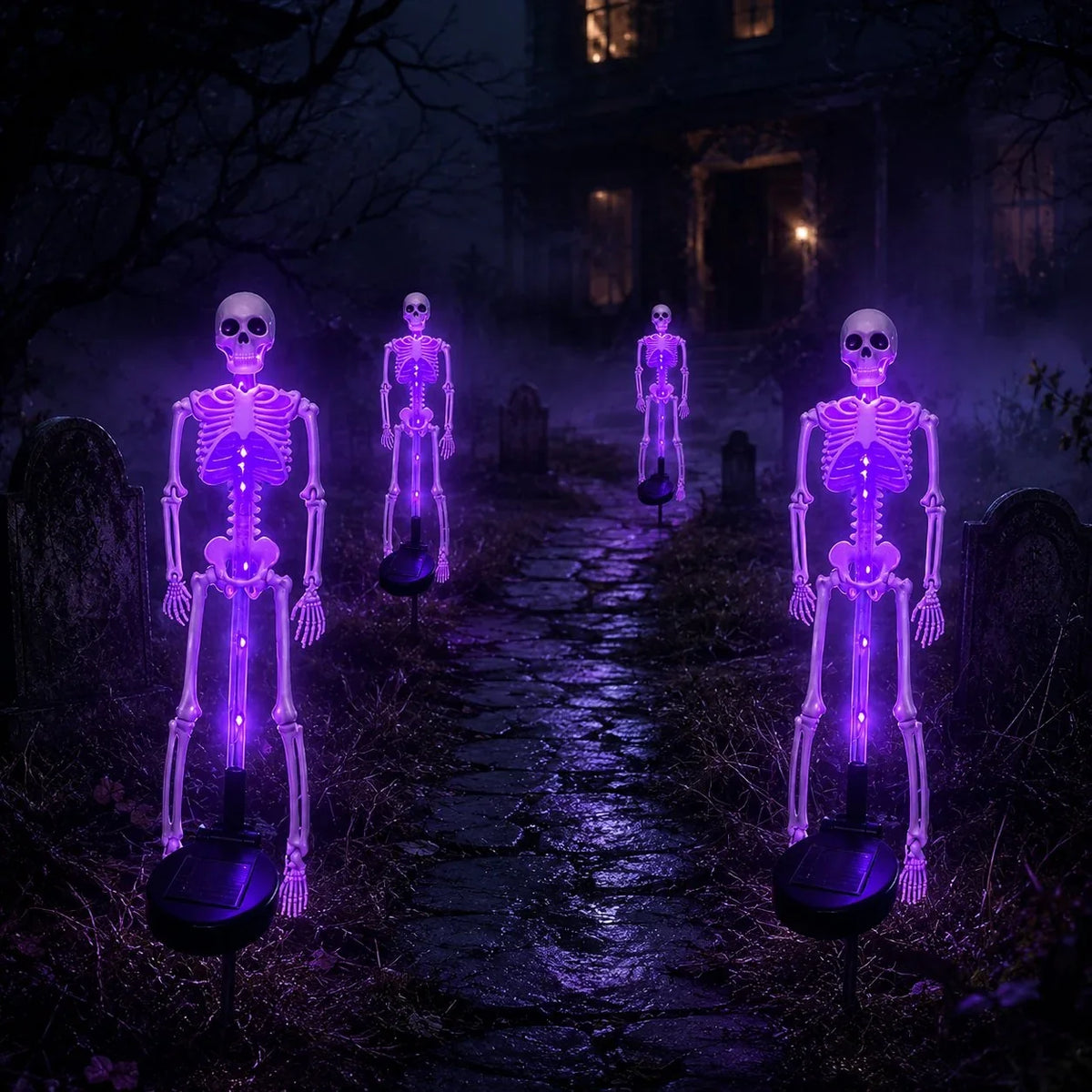 Sun-Powered Skeleton Stake for a Spooky Yard Display