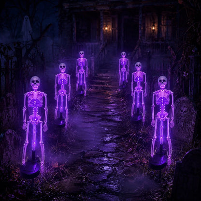 Sun-Powered Skeleton Stake for a Spooky Yard Display