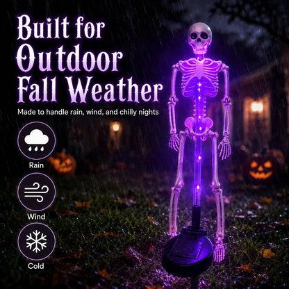Sun-Powered Skeleton Stake for a Spooky Yard Display