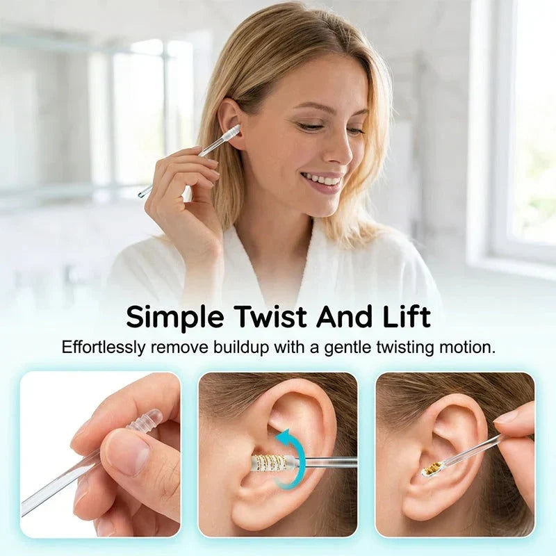 Adhesive-Tip Cleaning Sticks for Gentle, Visible Ear Care