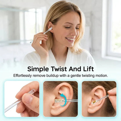 Adhesive-Tip Cleaning Sticks for Gentle, Visible Ear Care