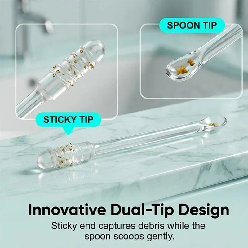 Adhesive-Tip Cleaning Sticks for Gentle, Visible Ear Care
