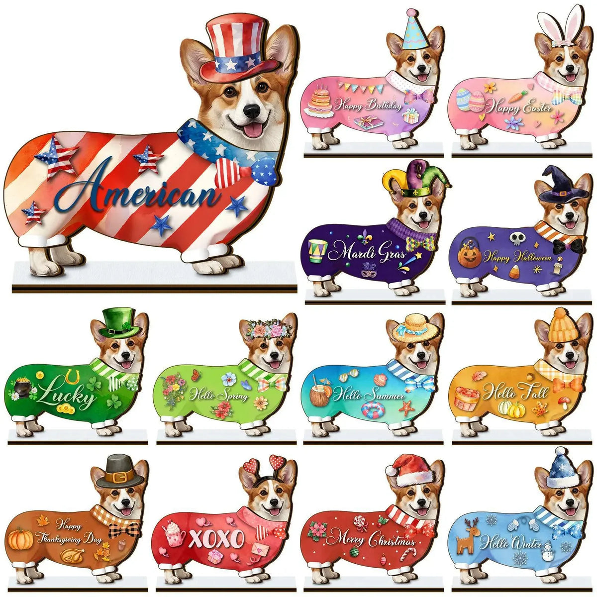 Pet-Friendly Unique Personalized Pet Lovers Interchangeable Seasonal