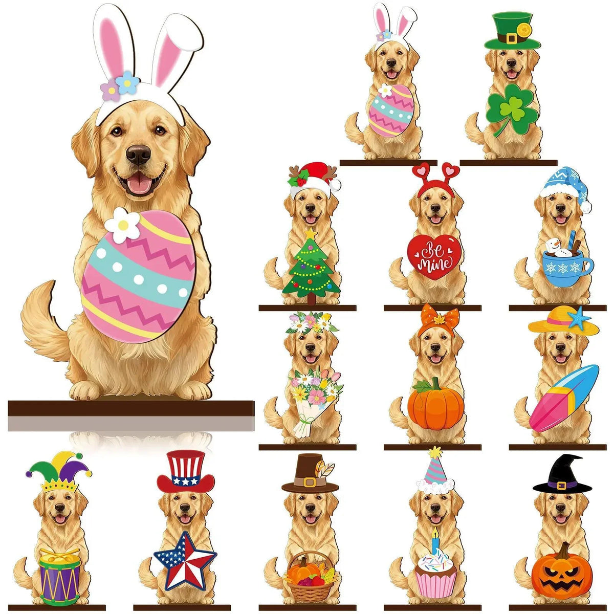 Pet-Friendly Unique Personalized Pet Lovers Interchangeable Seasonal