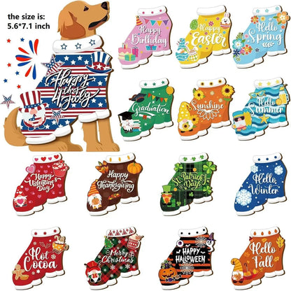 Pet-Friendly Unique Personalized Pet Lovers Interchangeable Seasonal