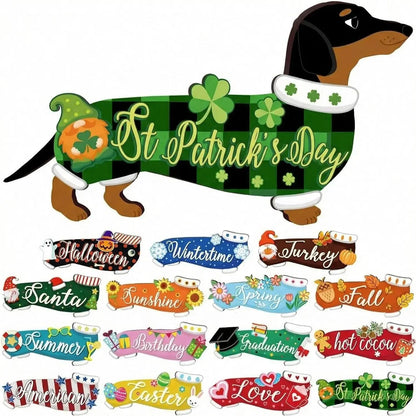 Pet-Friendly Unique Personalized Pet Lovers Interchangeable Seasonal