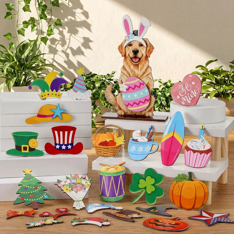 Pet-Friendly Unique Personalized Pet Lovers Interchangeable Seasonal