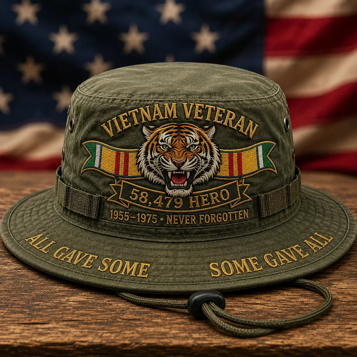 Distinctive Vietnam Veteran 58,479 Hero Boonie Hat for Everyday Wear