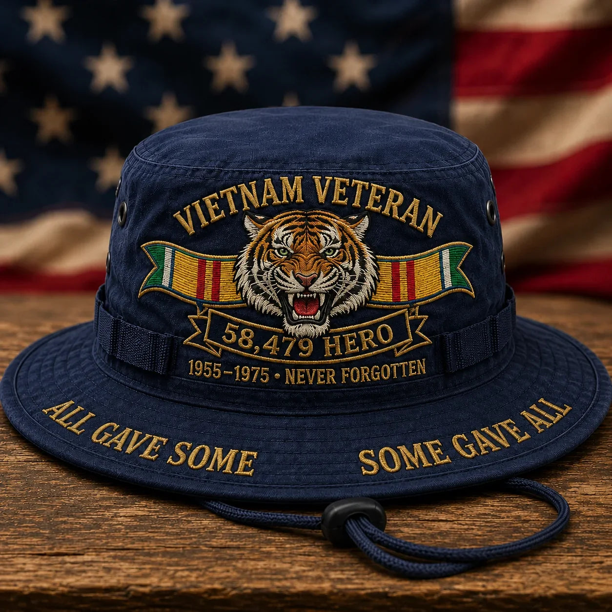 Distinctive Vietnam Veteran 58,479 Hero Boonie Hat for Everyday Wear