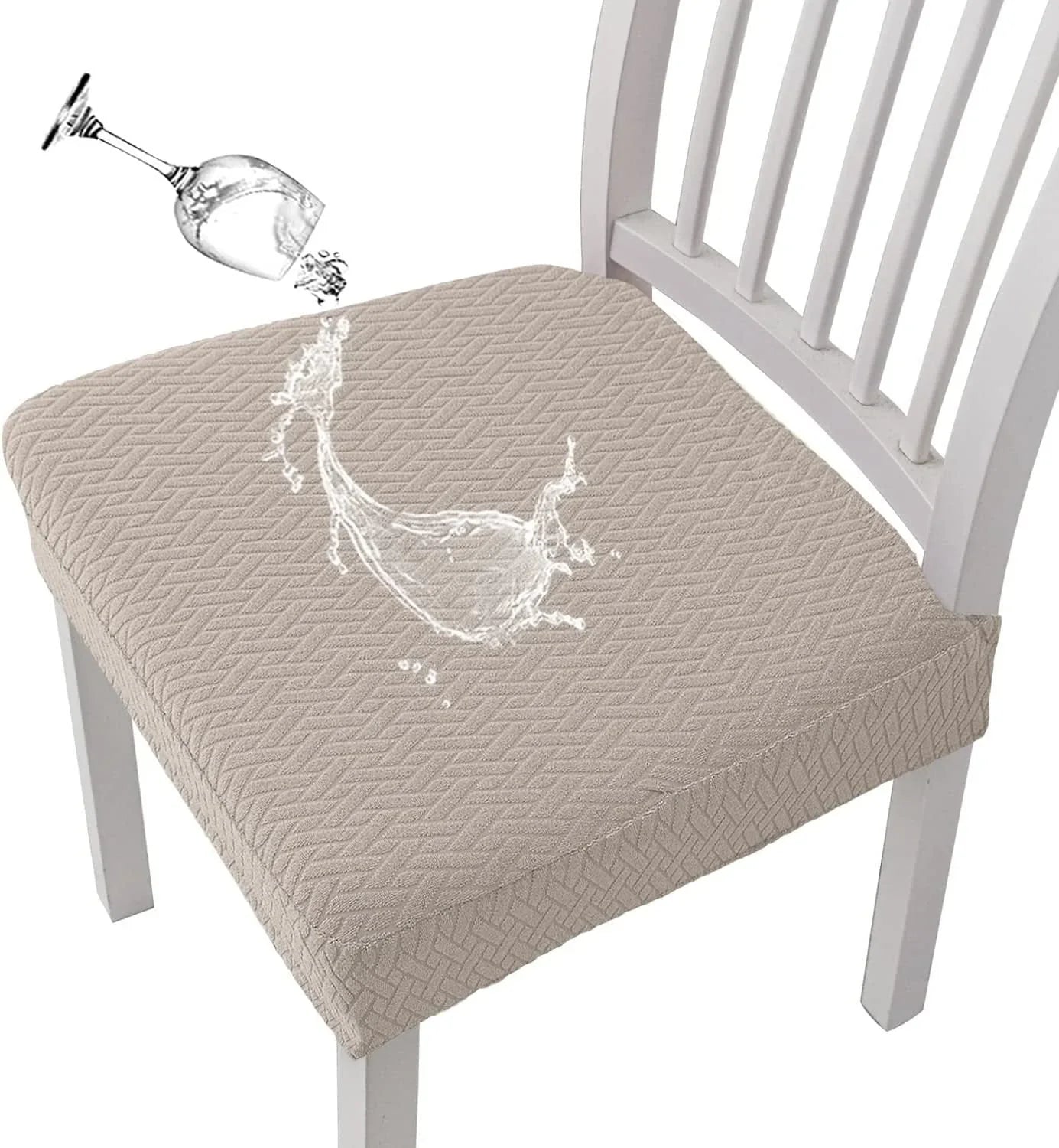 Easy-Care Waterproof Jacquard Chair Covers Durable, Stylish &
