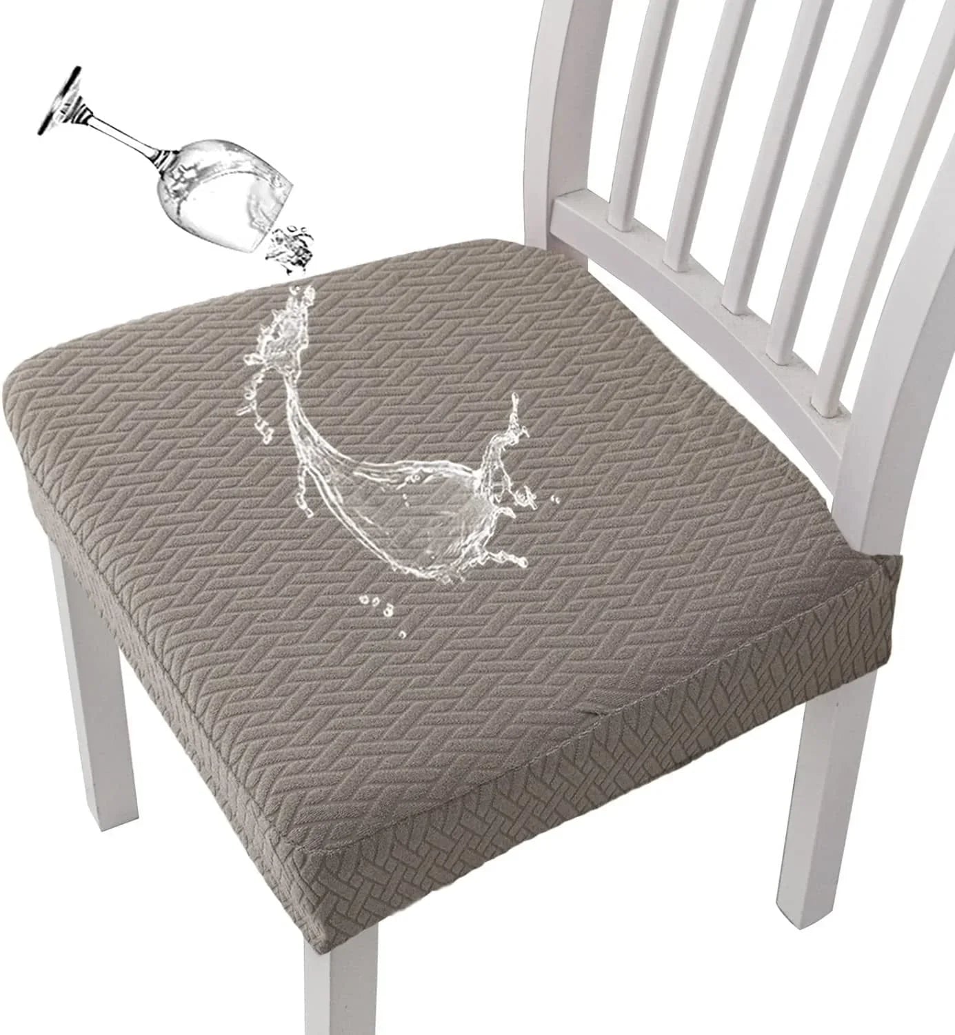 Easy-Care Waterproof Jacquard Chair Covers Durable, Stylish &