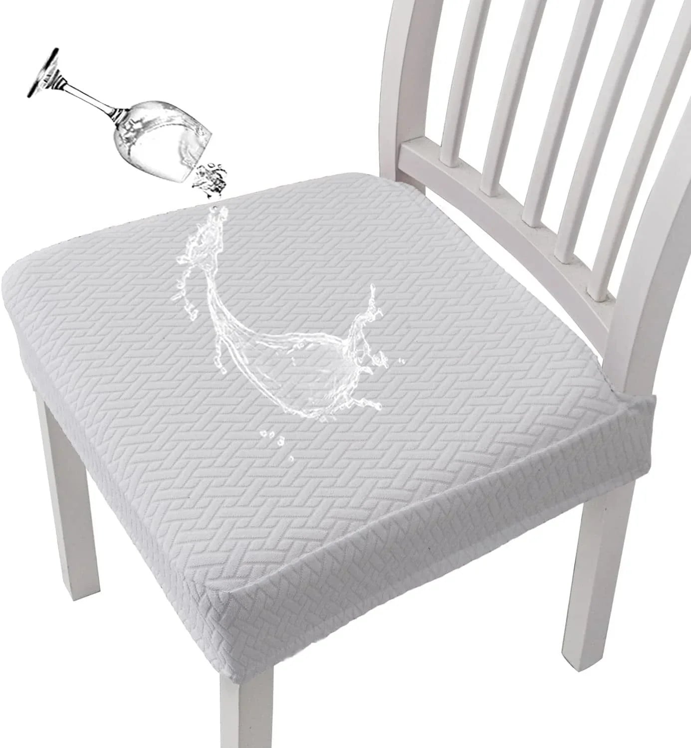 Easy-Care Waterproof Jacquard Chair Covers Durable, Stylish &